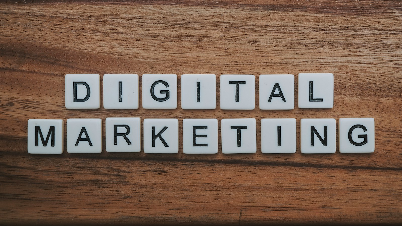 Digital marketing workspace with analytics tools